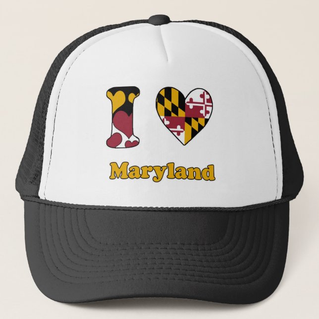 I Liebe Maryland Truckerkappe (Vorderseite)