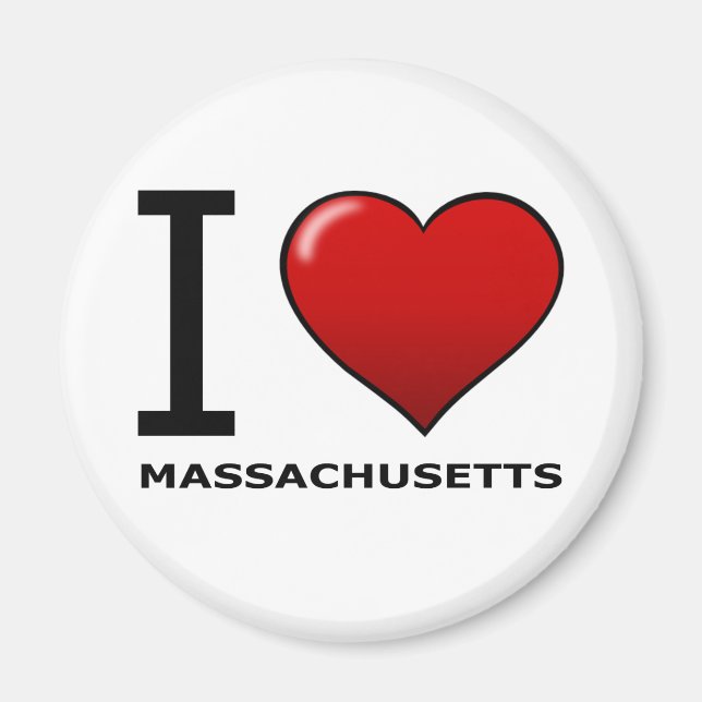 I LIEBE MASSACHUSETTS MAGNET (Vorne)