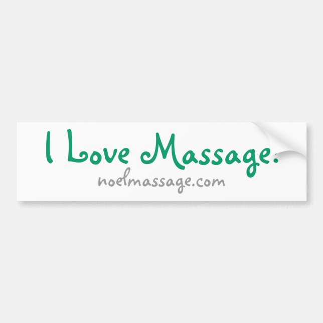 I Liebe-Massage! Autoaufkleber (Vorne)