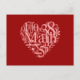 I Liebe Math Postcard Postkarte
