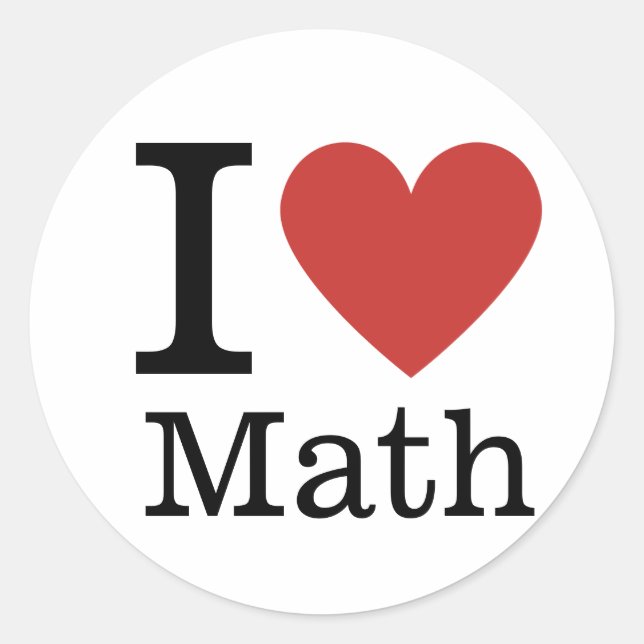 I ❤️ Liebe Math STICKER (Vorderseite)
