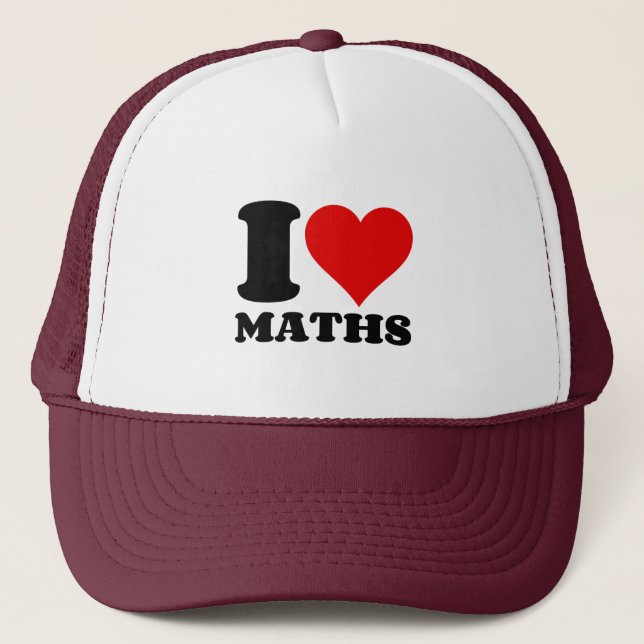 I LIEBE MATH TRUCKERKAPPE (Vorderseite)