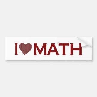 I Liebe-Mathe Autoaufkleber
