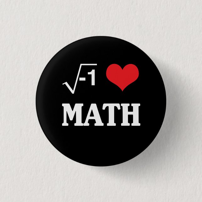 I Liebe-Mathe Button (Vorderseite)