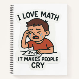I Liebe Mathe - Funny Cartoon Sticker Notizbuch