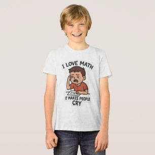I Liebe Mathe - Funny Cartoon Sticker Tri-Blend Shirt