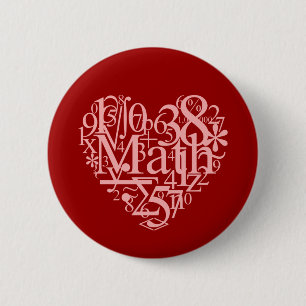I Liebe-Mathe-Knopf Button