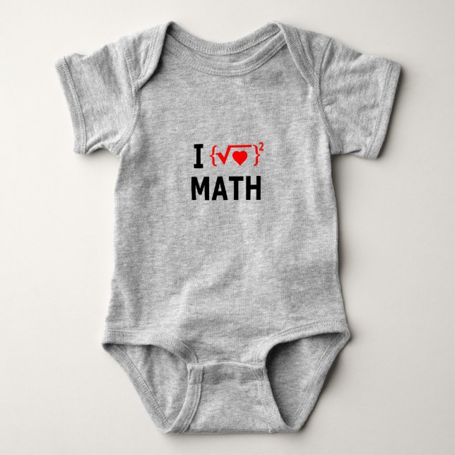 I Liebe Mathe White Baby Strampler (Vorderseite)