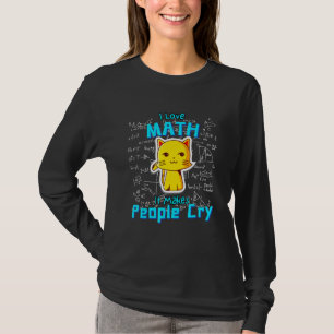 I Liebe Mathematiatic Cat Spaß Formulas Geek T-Shirt