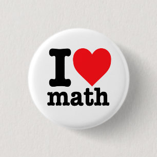 "I Liebe Mathematik" Button