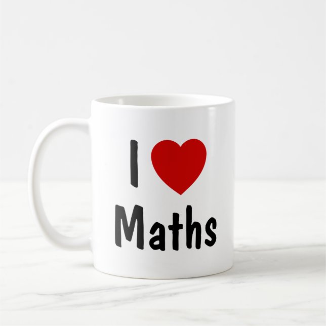 I Liebe Mathematik Kaffeetasse (Links)