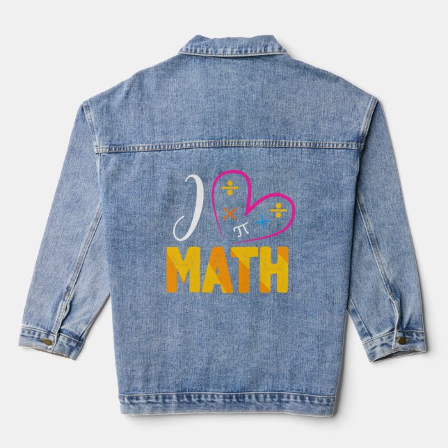 I Liebe Mathematik School Jeansjacke (Rückseite)