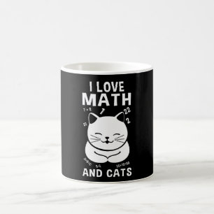 I Liebe Mathematik und Katzen Lehrerin Katze Lover Kaffeetasse