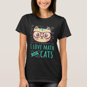 I Liebe Mathematik und Katzen Tabby Felines Mathem T-Shirt