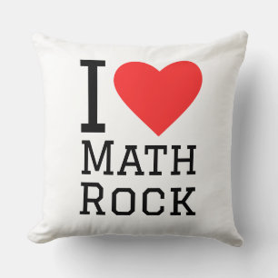 I Liebe mathematischer Rock-Quadrat-Aufkleber Kissen