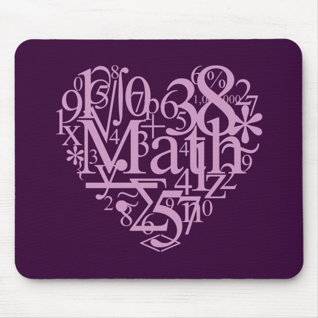 I Liebe MathMousepad Mousepad (Vorne)