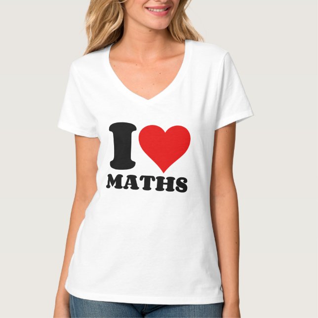 I LIEBE MATHS T-Shirt (Vorderseite)