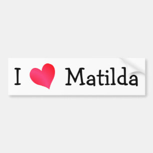 I Liebe Matilda Autoaufkleber