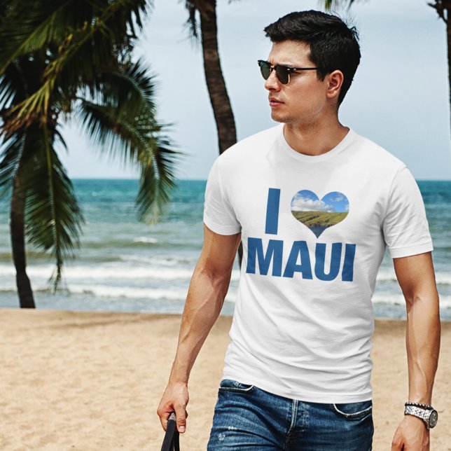 I Liebe Maui Hawaii Niedlich Hawaiianischer Urlaub T-Shirt (Von Creator hochgeladen)