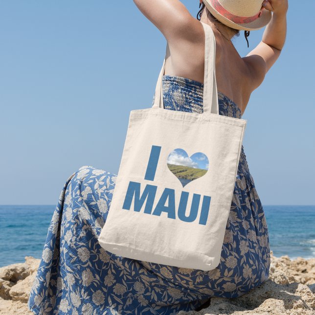 I Liebe Maui Hawaii Niedlich Hawaiianischer Urlaub Tragetasche (Von Creator hochgeladen)