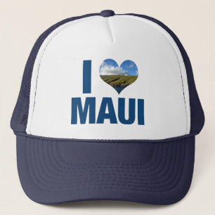 I Liebe Maui Hawaii Niedlich Hawaiianischer Urlaub Truckerkappe