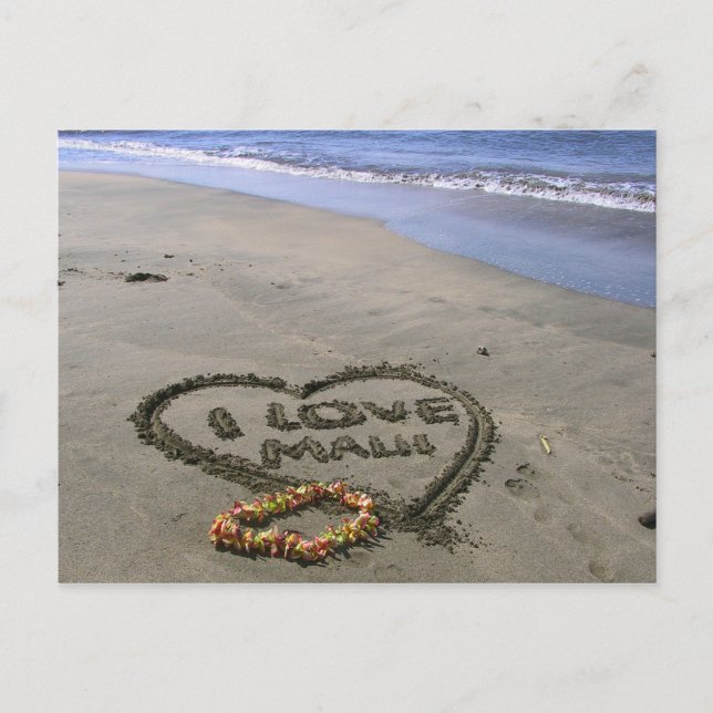 I Liebe Maui Postkarte (Vorderseite)