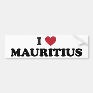 I Liebe Mauritius Autoaufkleber