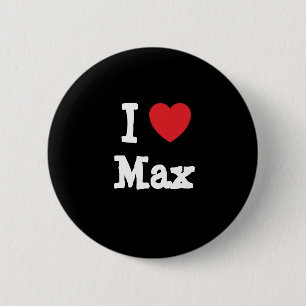 I Liebe Max. Herzfrequenz personalisiert Button