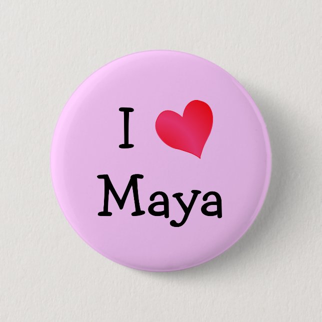 I Liebe Maya Button (Vorderseite)
