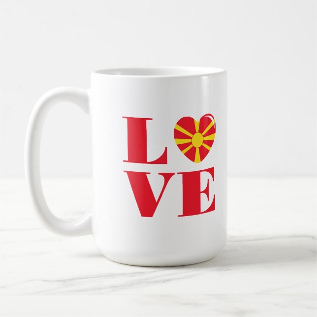 I Liebe Mazedonien Kaffeetasse (Links)