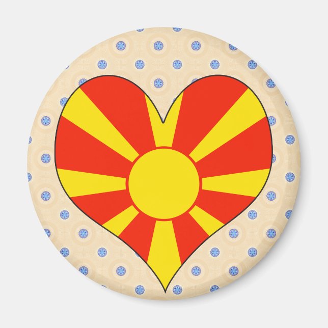 I Liebe Mazedonien Magnet (Vorne)