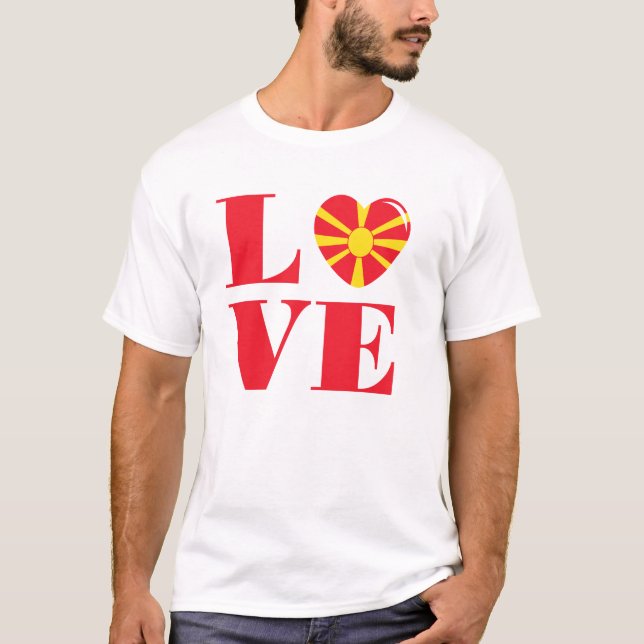 I Liebe Mazedonien T-Shirt (Vorderseite)