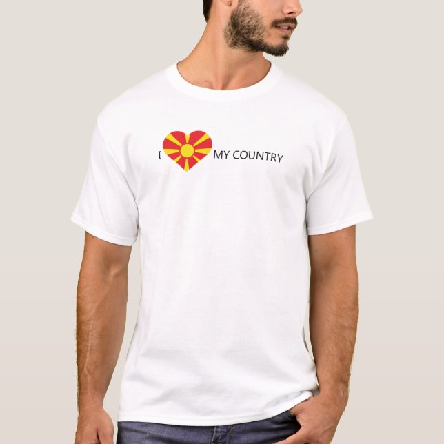 I Liebe Mazedonien T-Shirt (Vorderseite)