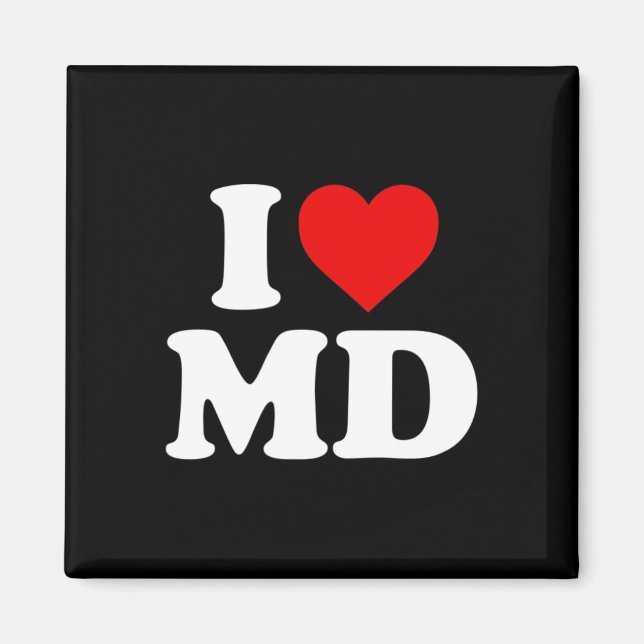 I Liebe Md Heart Maryland Magnet (Vorne)