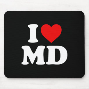 I Liebe Md Heart Maryland Mousepad