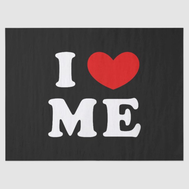 I LIEBE ME SEIDENPAPIER (Vorderseite)