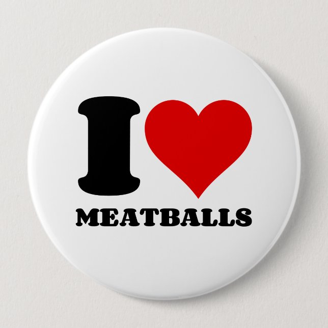I LIEBE MEATBALLS BUTTON (Vorderseite)