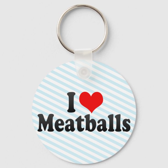 I Liebe Meatballs Schlüsselanhänger (Vorderseite)