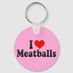 I Liebe Meatballs Schlüsselanhänger