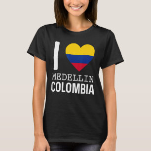 I Liebe Medellin Kolumbien Flaggenplan Kolumbien T-Shirt