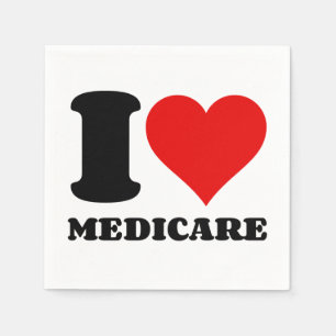 I LIEBE MEDICARE SERVIETTE