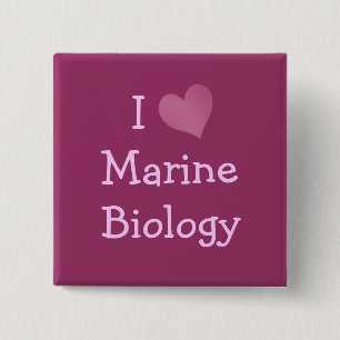 I Liebe Meeresbiologie Button