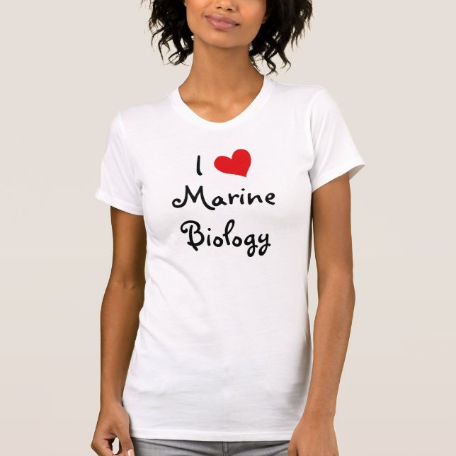 I Liebe Meeresbiologie T-Shirt (Vorderseite)