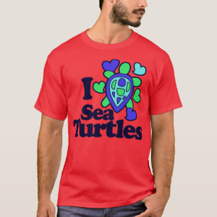 I Liebe Meeresschildkröten T-Shirt