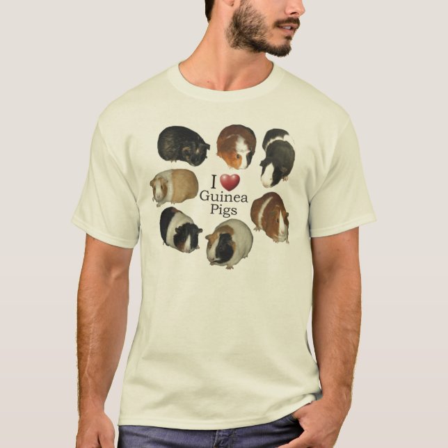 I Liebe-Meerschweinchen - T - Shirt (Vorderseite)