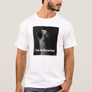 I Liebe mein afrikanisches Grau! Grundlegender T-Shirt