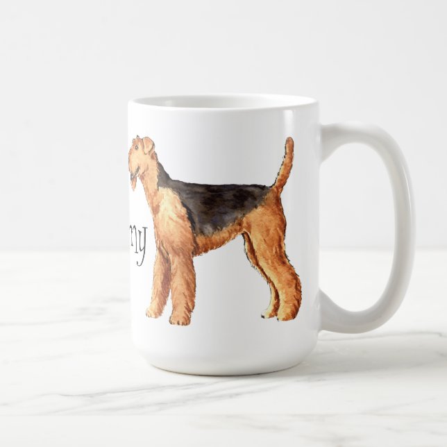 I Liebe mein Airedale Kaffeetasse (Rechts)