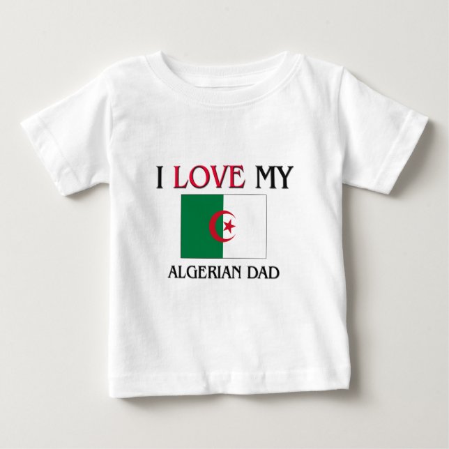 I Liebe mein algerischer Vater Baby T-shirt (Vorderseite)