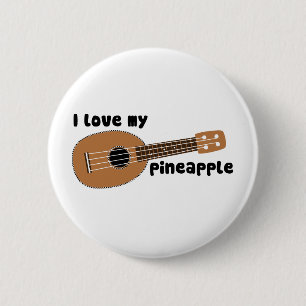 I Liebe mein AnanasUkulele Button