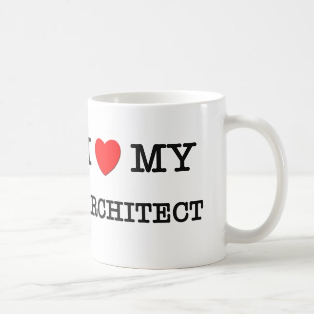 I Liebe mein ARCHITEKT Kaffeetasse (Rechts)